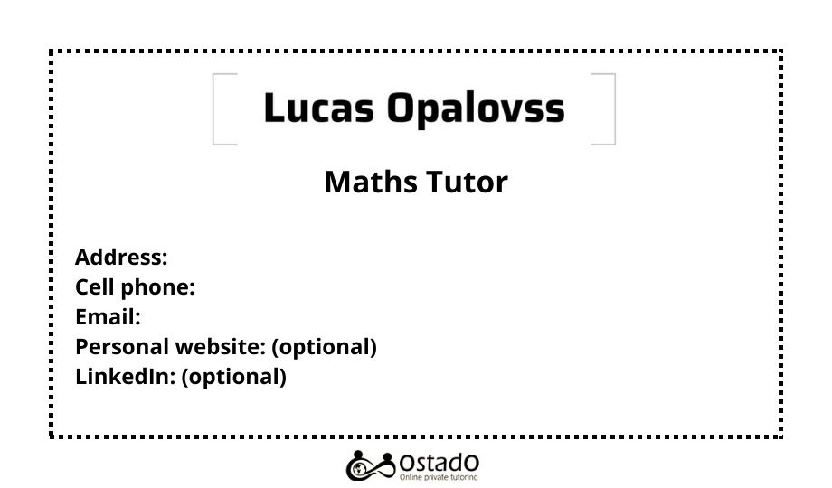 maths tutor resume job title