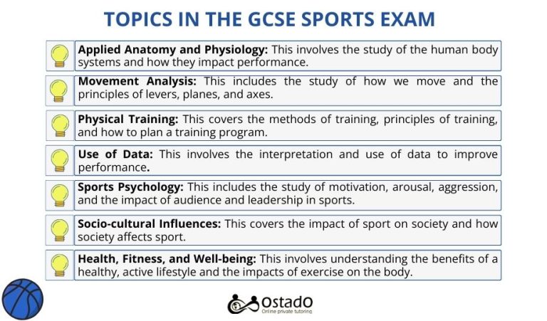 GCSE Physical Education Revision | Things to Consider for Sports ...