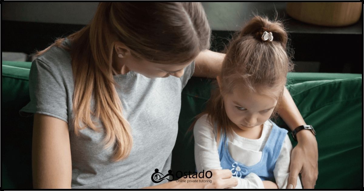 mother and daughter talking 