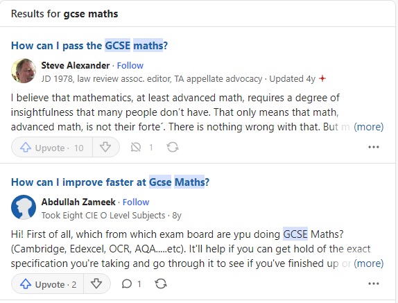 Quora GCSE